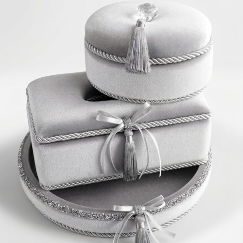 3 dalių pilkas rinkinys